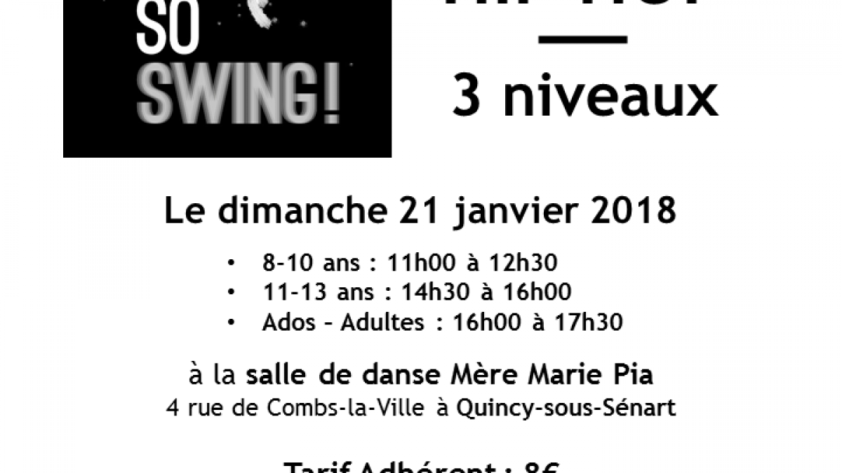 So swing stage hip hop 21 janvier 2018