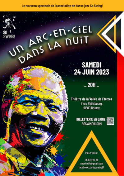 Un arc en ciel dans la nuit affiche a3 small